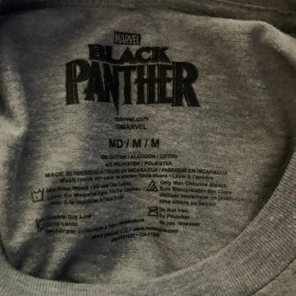 MARVEL‎ Black Panther Grey Movie Graphic T-Shirt - Picture 4 of 4